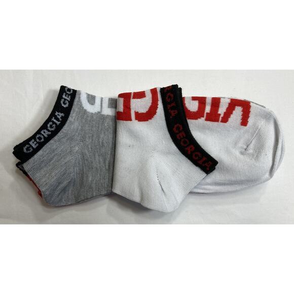 Georgia Bulldogs Socks 2-3Packs Ankle Socks, Women's 9-11, NCAA - Picture 3 of 9